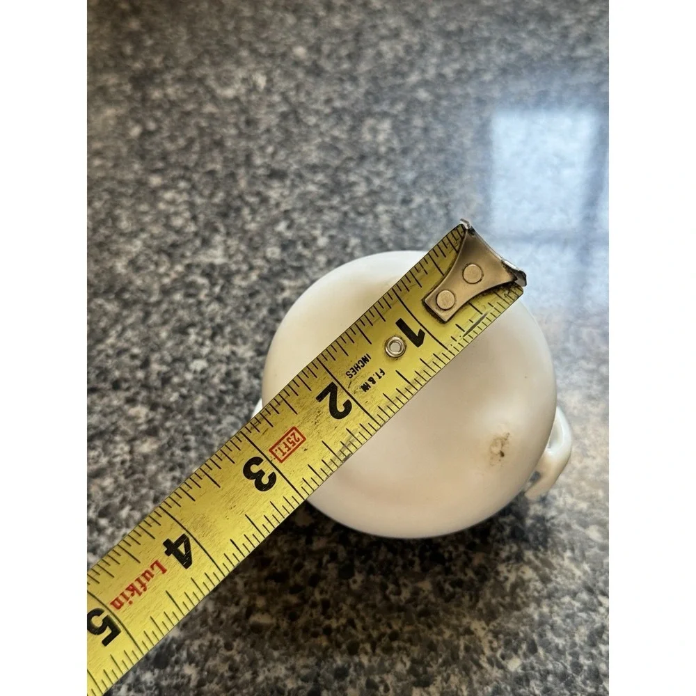 Compact travel tea pot white ceramic with decorative cord